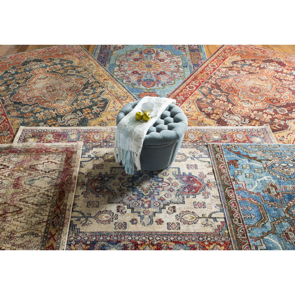 World Menagerie Skye Performance Blue/Purple Rug & Reviews Wayfair